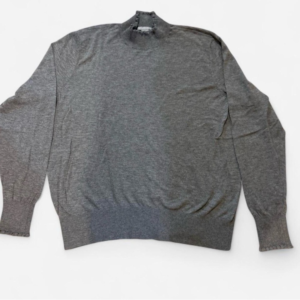H&M Women Light Gray Turtleneck Sweater